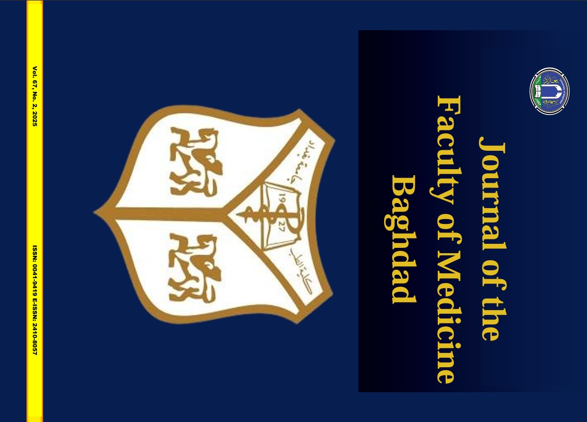 					View Vol. 67 No. No. 2 (2025): The Journal of the Faculty of Medicine Baghdad
				