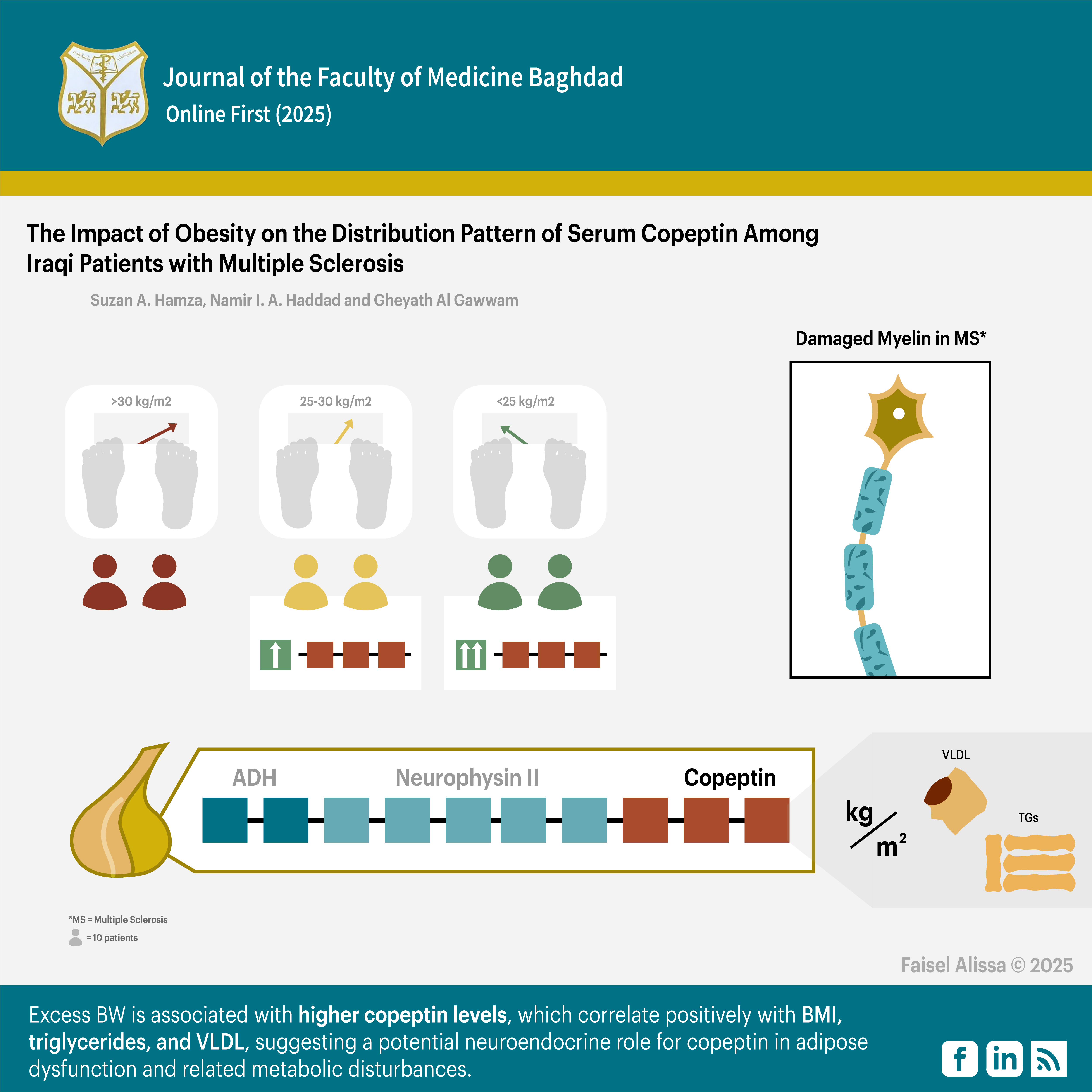 Body mass index; Copeptin; Expanded Disability Status Scale; Multiple sclerosis; Obesity.